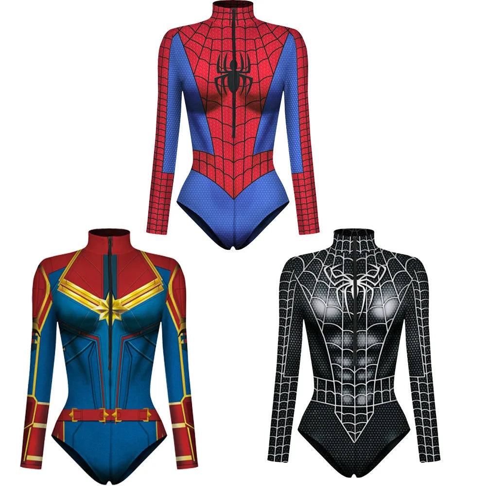 Spiderman/Captain America Bodysuit