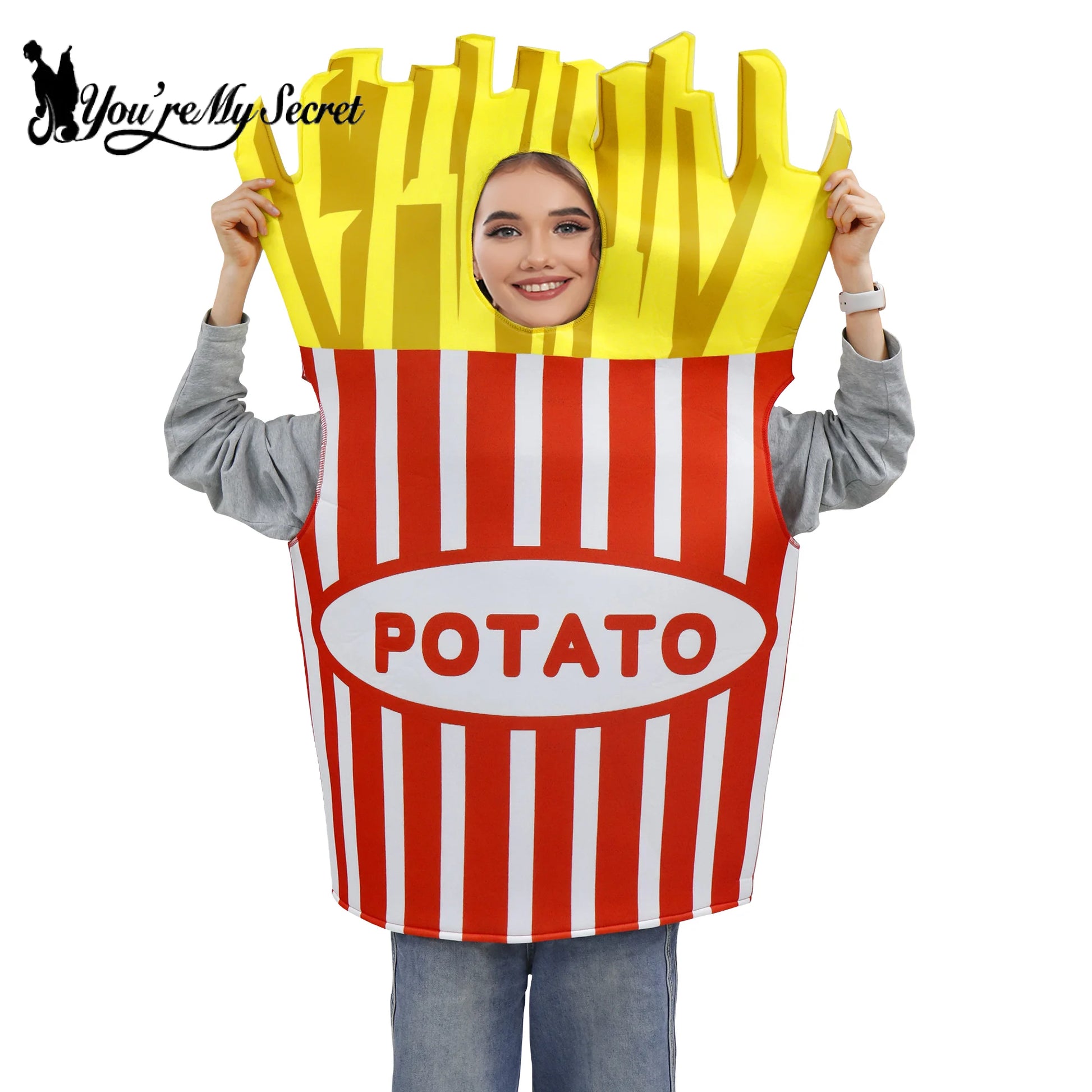 French fries mascot Halloween costume perfect for fast food lovers