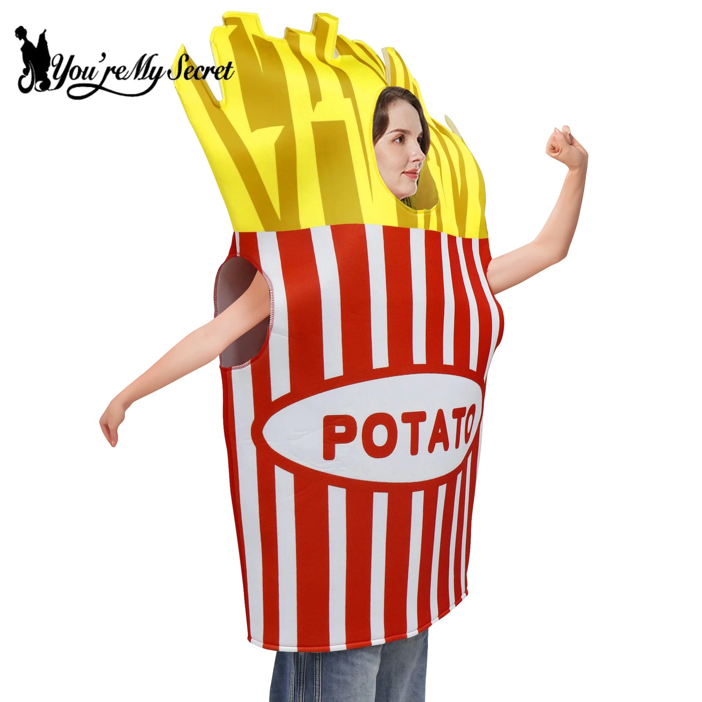 French fries mascot Halloween costume perfect for fast food lovers