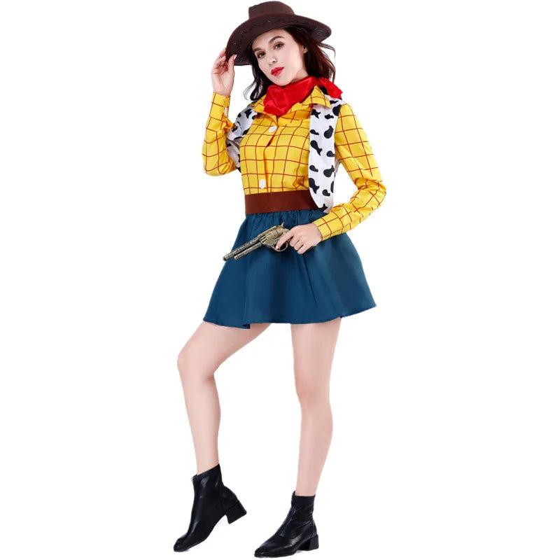 Woody and Jessie costume set featuring cowboy and cowgirl attire