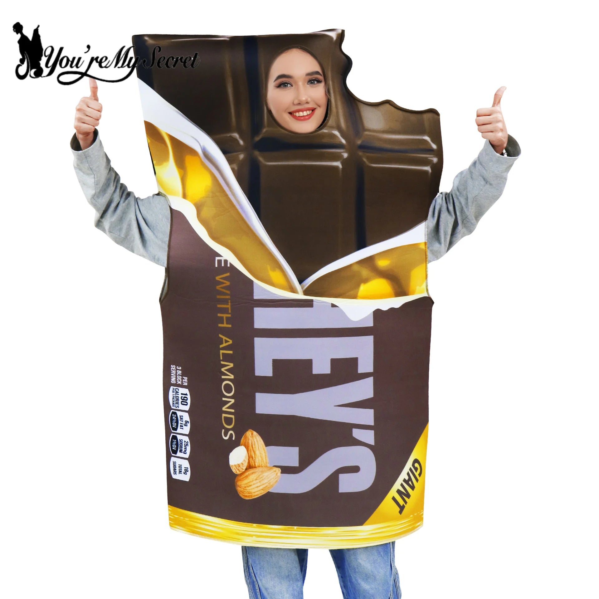 Hershey bar funny Halloween costume for a sweet and playful look.