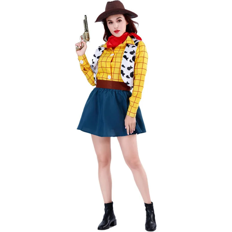 Kids' and adults' Woody and Jessie costumes for Halloween or cosplay