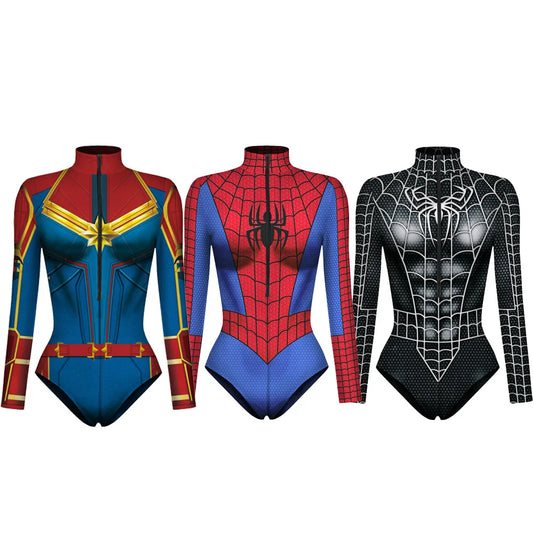 Spiderman/Captain America Bodysuit