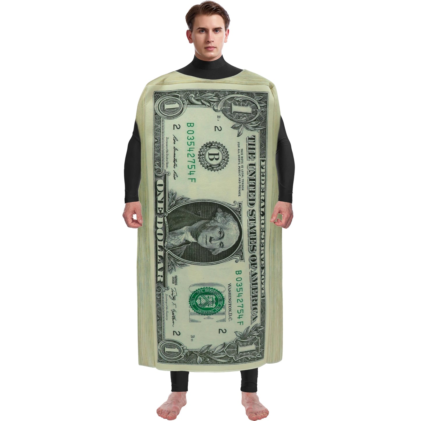 Humorous money mascot costume perfect for Halloween parties.